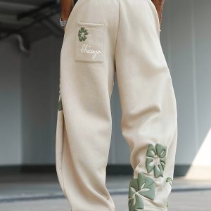 Men's Loose-Fit Straight- Casual Pants with & Thong (for All-) Waist - Comfortable All- Outdoor Wear, Gift for Boyfriendu002FHusband - Loose Fit Trousers, Hand Washable Loose Pants for Men