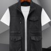 New Men’s Outdoor Vest – Casual Workwear Multi-Pocket – Fishing Sleeveless Zipper Stand Collar Jacket