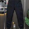 Tactical Pants Men’S Comfortable Nine-Point Tactical Pants for Spring, Autumn, And Winter; Stylish And Versatile Outdoor Casual Trousers with a Loose Fit, Elastic Waistband, And Tapered Legs, Perfect for Outings And Gatherings