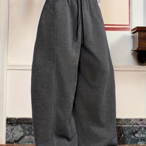 250g Heavyweight Versatile Wide-Leg Casual Pants for Men and Women, Loose-Fitting Draped Straight-Leg Sweatpants