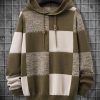 Men’s Daily Commute Hooded Color-Block Sweater
